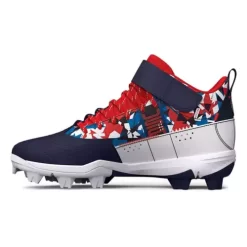 Boys' Under Armour Harper 7 Mid USA RM Jr. Molded Baseball Cleats -Shoes Discount Store 19525368373 1